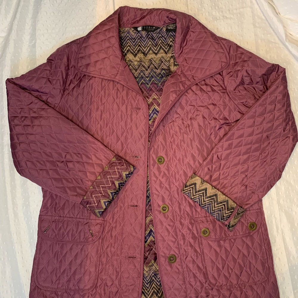 Quilted Purple Carole Little Peacoat